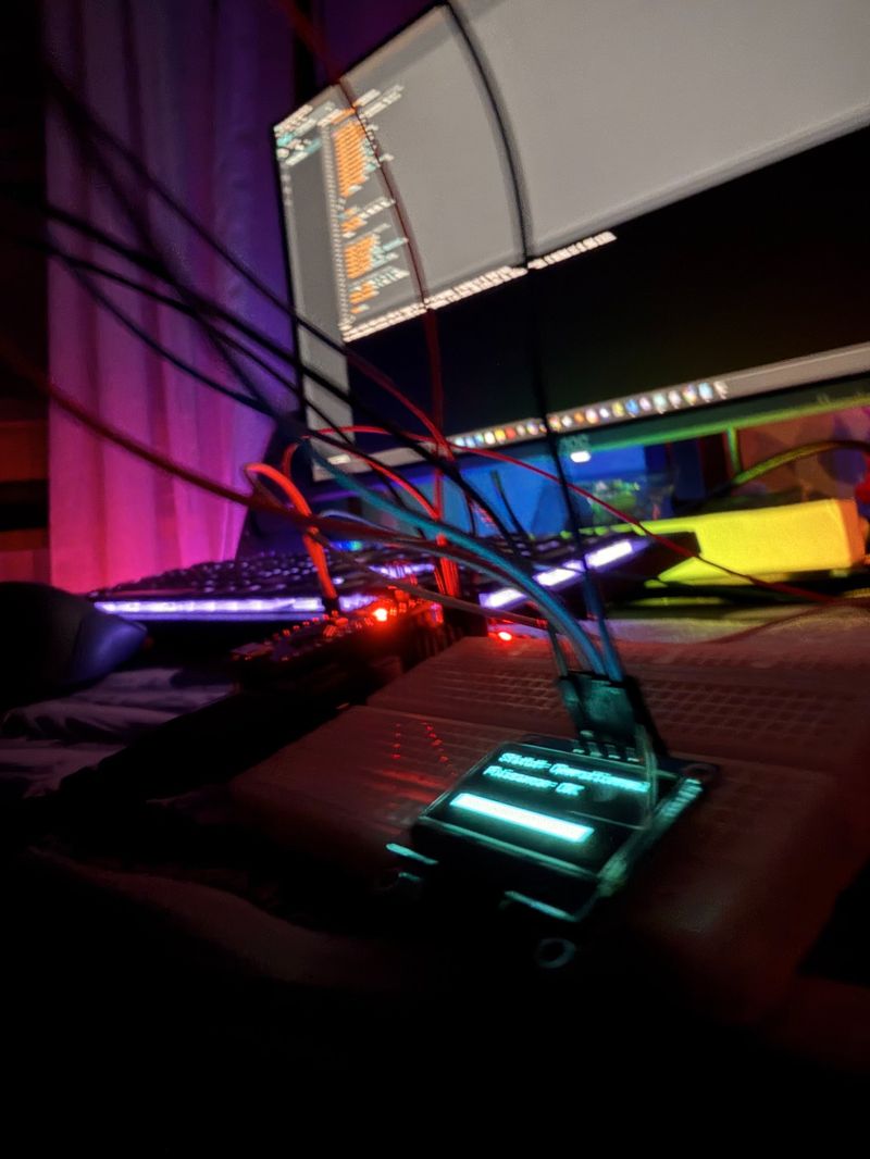 Prototype CoreLight 2 – Setup complet avec LEDs et écran
